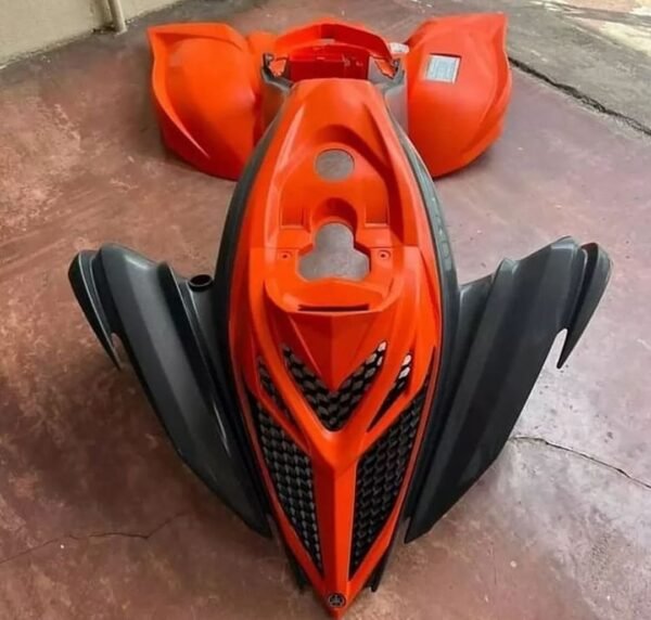 Yamaha Raptor Orange & Black Plastic Kit - Image 2