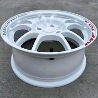 white steel wheels