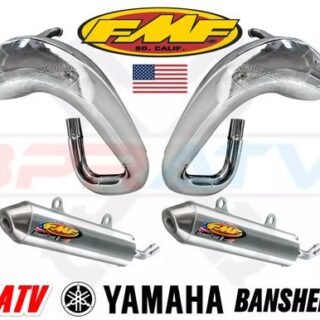 Yamaha Banshee 350 FMF Full Exhaust Fatty Pipes PowerCore 2 II Silencers Set Kit